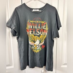 Daydreamer Willie Nelson Graphic Tee Band Shirt Eagle Texas‎ Oversized L USA